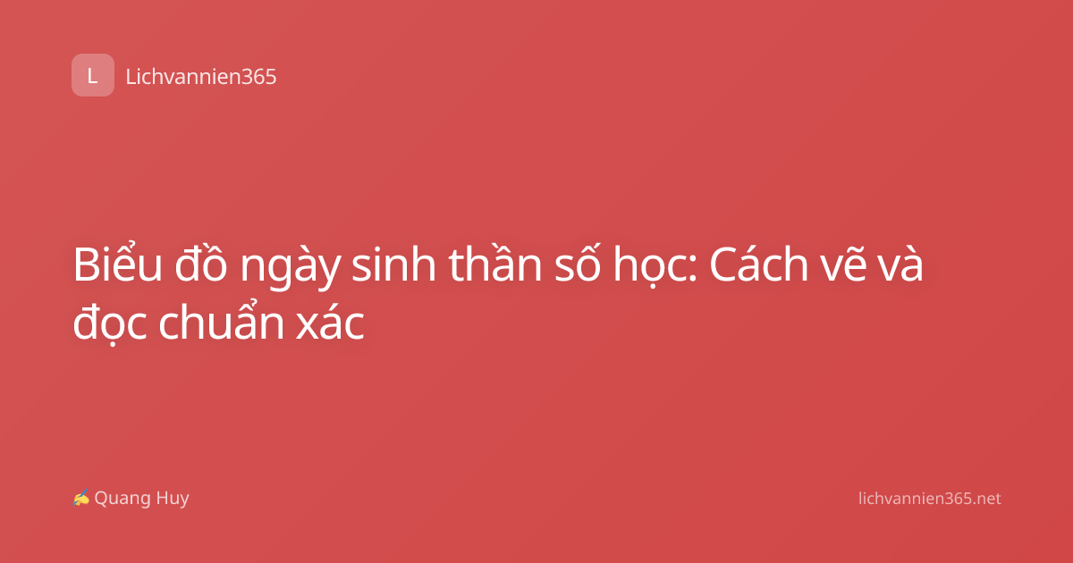Biểu đồ ngày sinh thần số học: Cách vẽ và đọc chuẩn xác