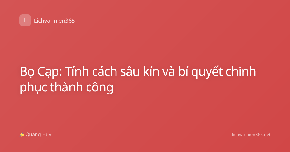 Bọ Cạp: Tính cách sâu kín và bí quyết chinh phục thành công